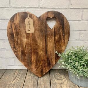 Large Heart Shaped Wooden Chopping Board